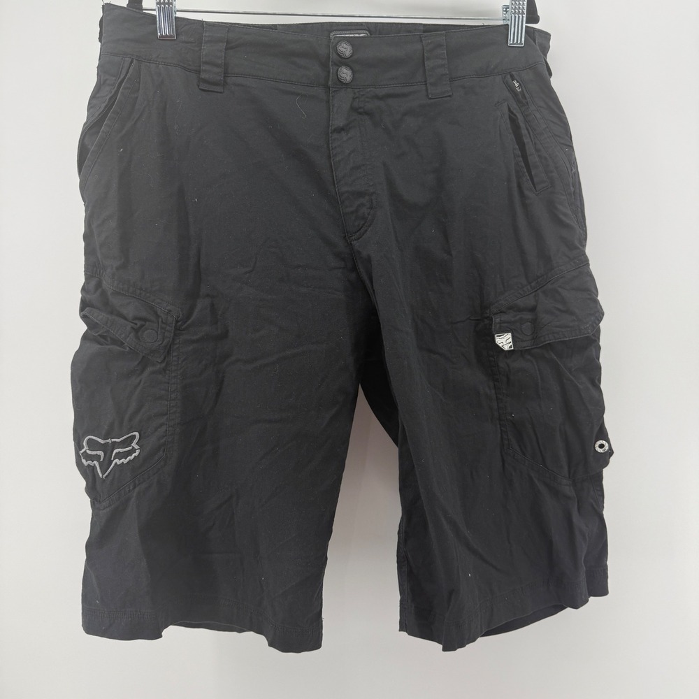 Fox Racing Sergeant Mountain Bike Cargo Shorts Black Mens 36 With Padded Liner